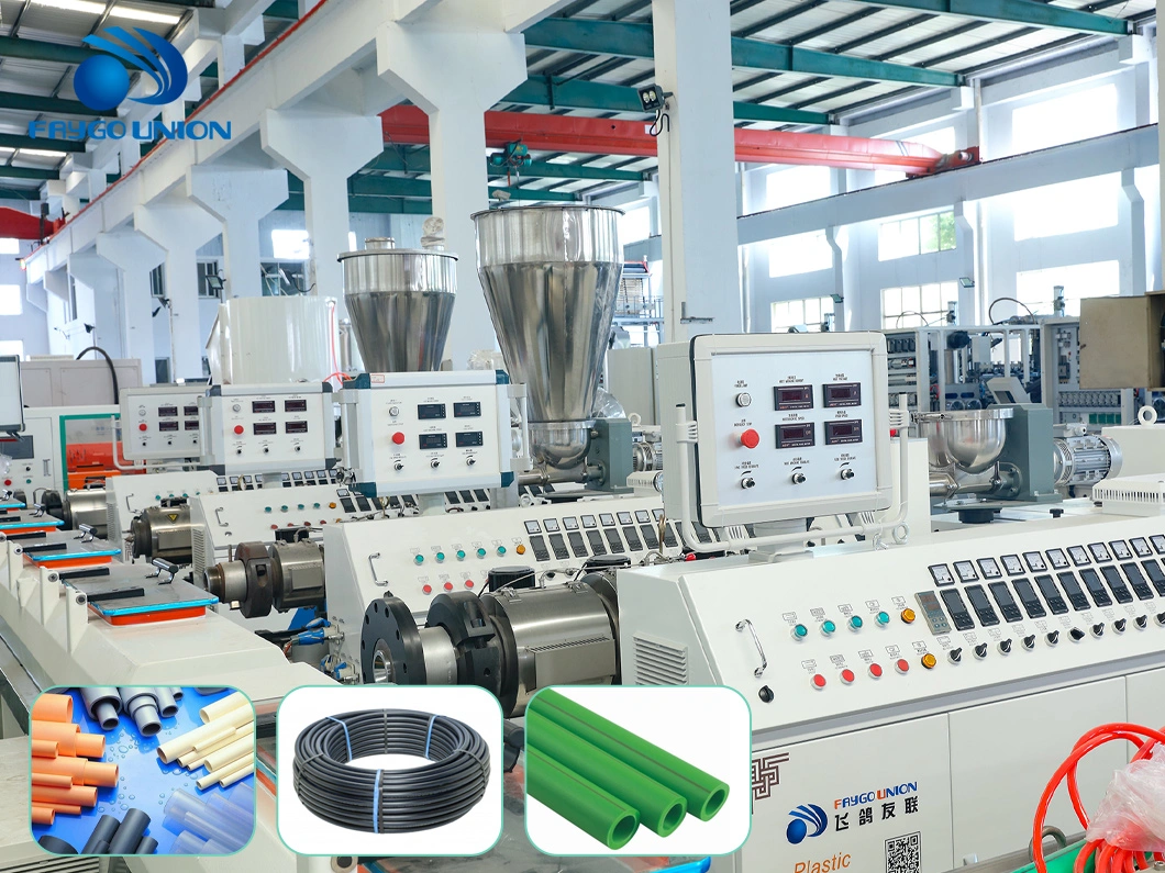 Factory Supply Plastic PPR, PE, HDPE, UPVC Water & Electric Single Double Wall Conduit Pipe Extrusion Making Machine / Drainage Tube Hose Extruder Price