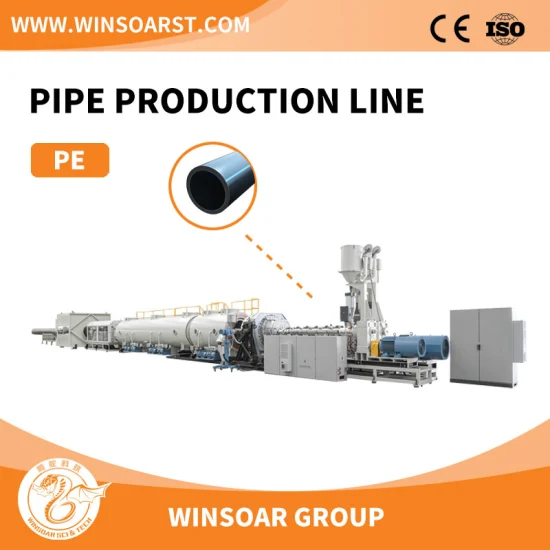 Linha de máquinas de extrusão de tubos PE/Linha de produção de tubos HDPE/Plástico HDPE/LDPE/PPR Tubo de conduíte de eletricidade/Esgoto de água e linha de fornecimento de pressão de gás
