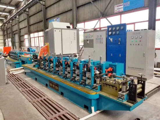 Máquina de solda de alta frequência para tubo quadrado redondo de costura reta Ms Tube Mill Máquina para fabricar tubos Linha de produção